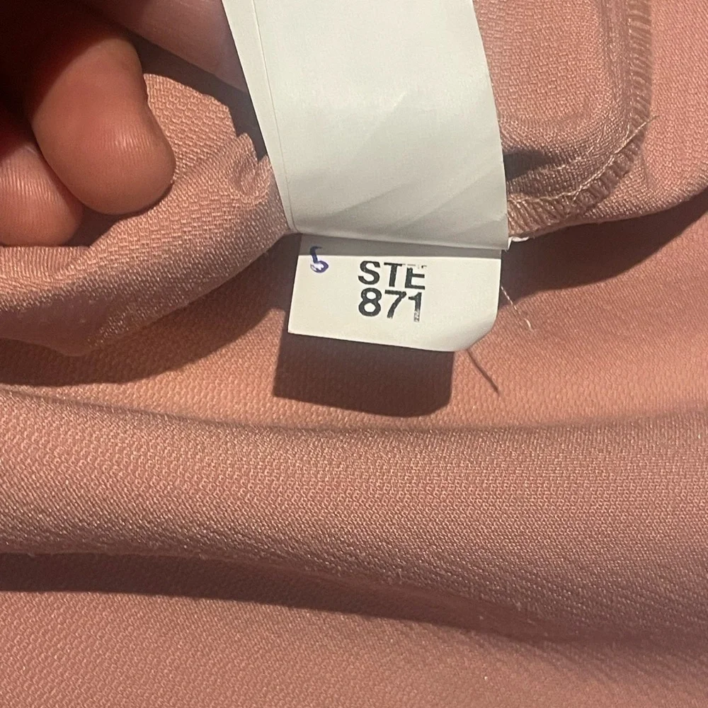 ZARA Pink Corduroy Babydoll Dress Size Small Tiered Casual Summer Spring Boho - Picture 9 of 11